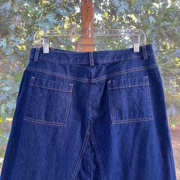 i.e. relaxed Women's Vintage Blue Denim Maxi Skirt Size 12 30" Waist - Picture 4 of 9